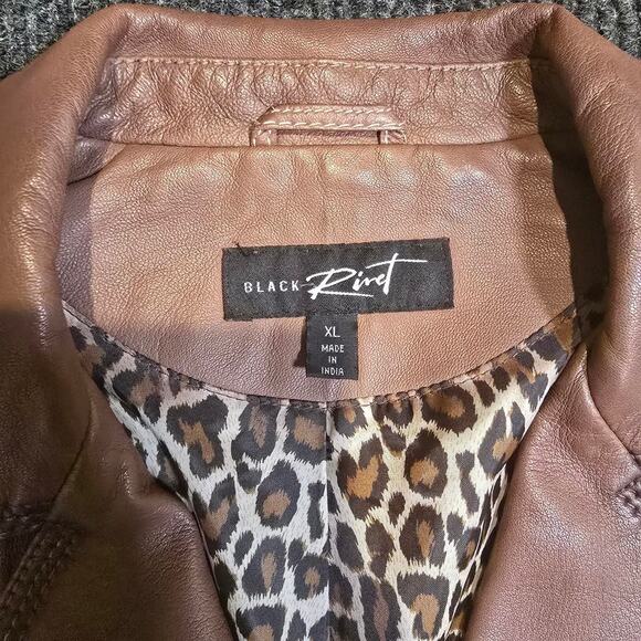 Genuine 100% Leather Jacket by Black Rivet. womans XL - Picture 5 of 6